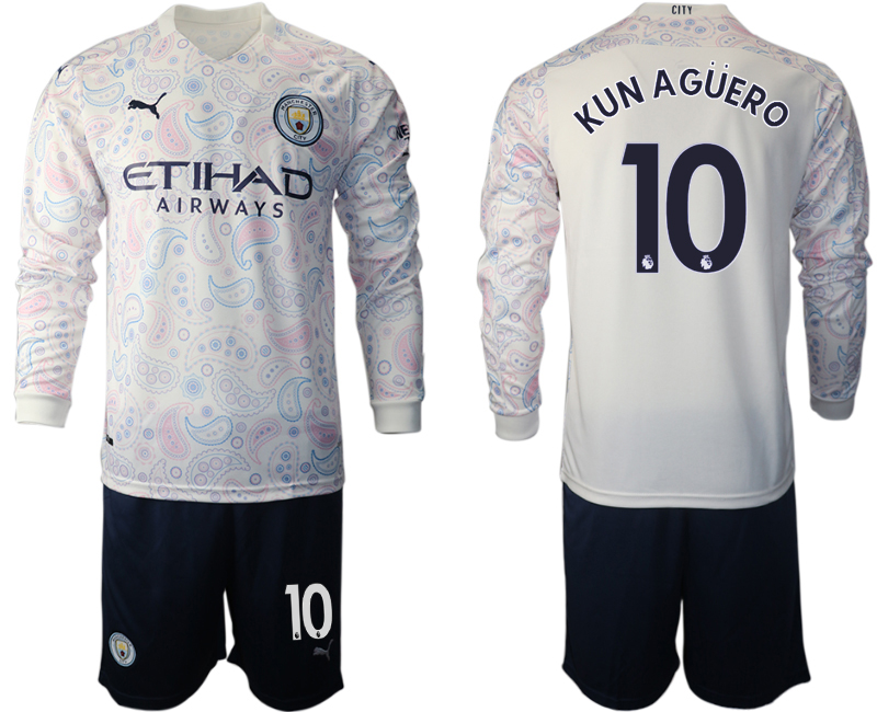 2021 Men Manchester city away long sleeve #10 soccer jerseys->manchester city jersey->Soccer Club Jersey